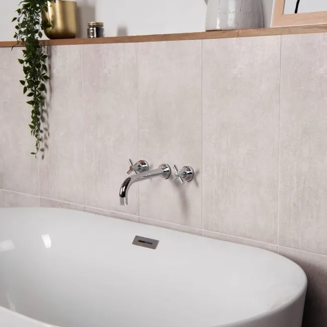 Cimento Blanco Rectified Matt Stone Effect Tile 600x300