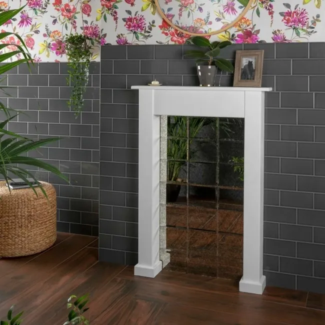 Craquelure Ash Gloss Grey Metro Tiles