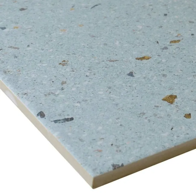 Dollymixx Bubblegum Light Blue Terrazzo Effect Tiles