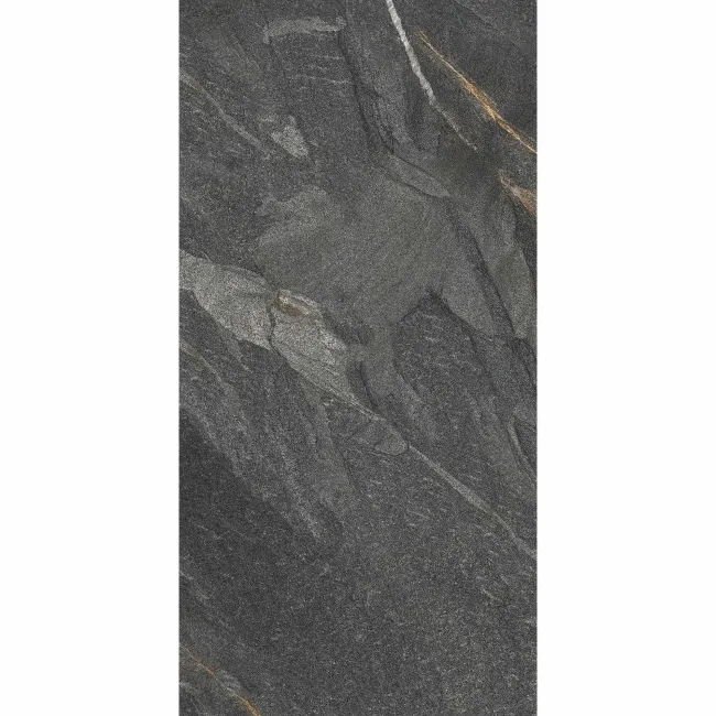 Devoke Dark Grey Matt Stone Effect Wall and Floor Tiles 597x297