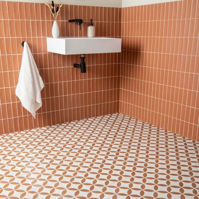 Hamlet Orange Matt Brick Metro Wall and Floor Tiles