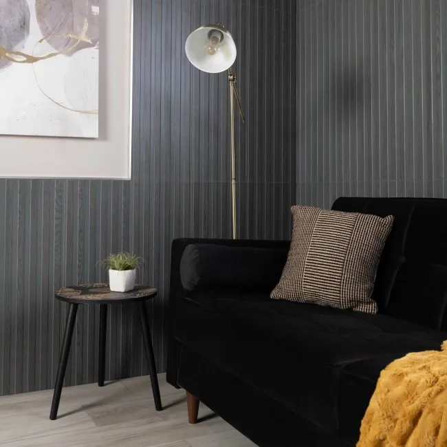 Timber Wood Brown Slat Wengue Ceramic Wall Tile