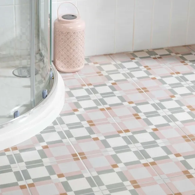 Kandi Bubblegum Pink Porcelain Patterned Wall and Floor Tiles