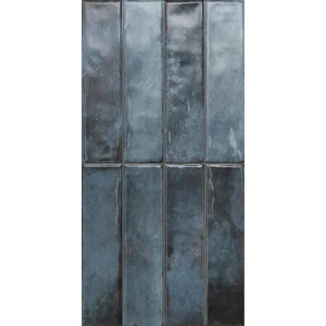 Lazio Blue Gloss Brick Effect Wall Tiles