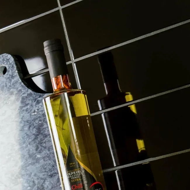 Linear Gloss Black Brick Tiles