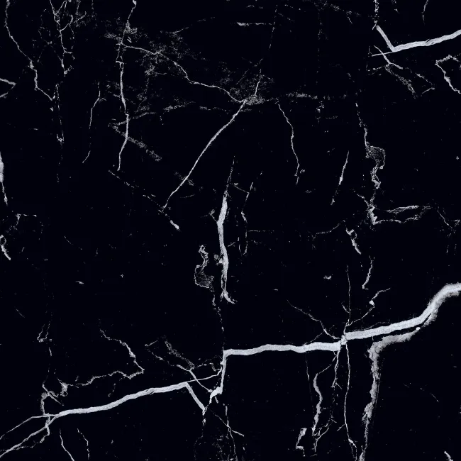 Marquina Black Polished Marble Effect 60x60 Wall and Floor Tiles