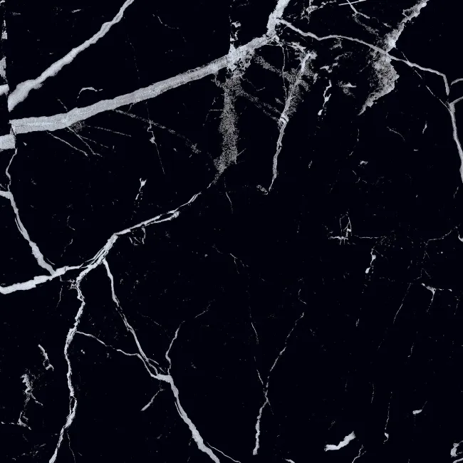 Marquina Black Polished Marble Effect 60x60 Wall and Floor Tiles