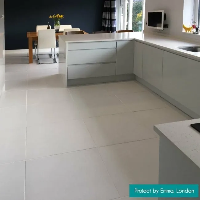 Ebony Matt Pure White Tile