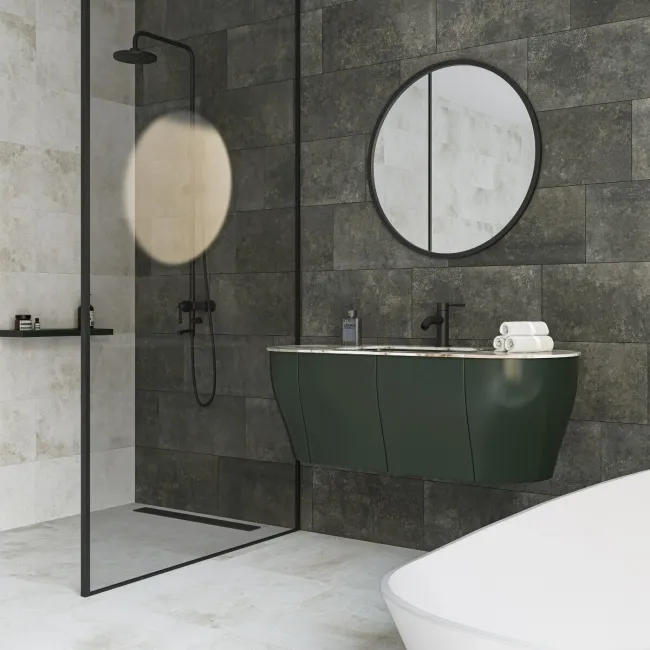 Foil Cloud White Metallic Stone Effect 600x600 Wall and Floor Tiles