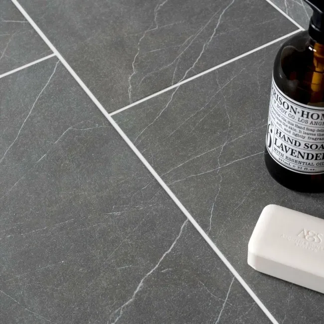 Chalkstone Ash Grey Matt Stone Effect Wall And Floor Tiles