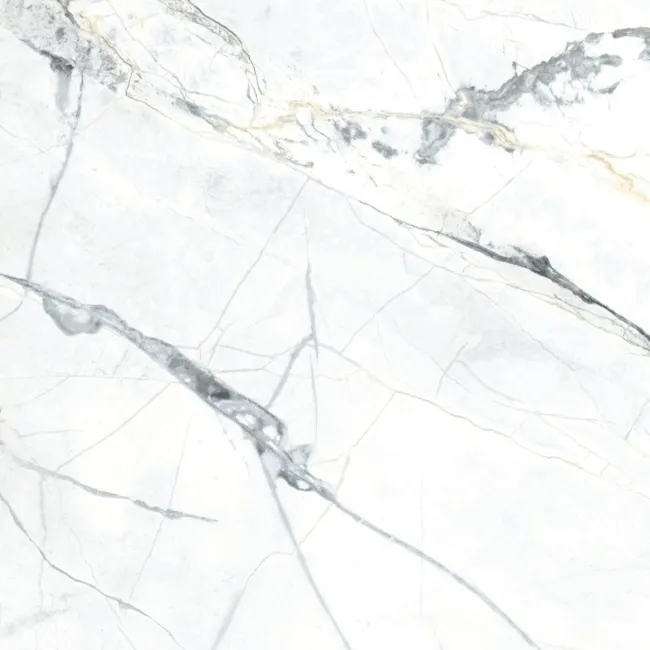 Olympia White Porcelain Marble Effect Polished Wall and Floor Tiles