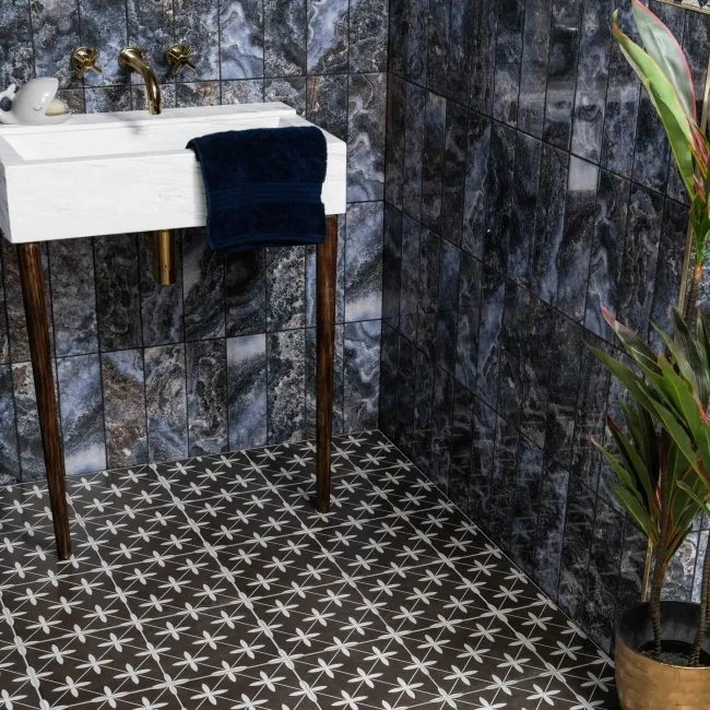 Passion Onyx Waves Blue Marble Effect Wall Tiles