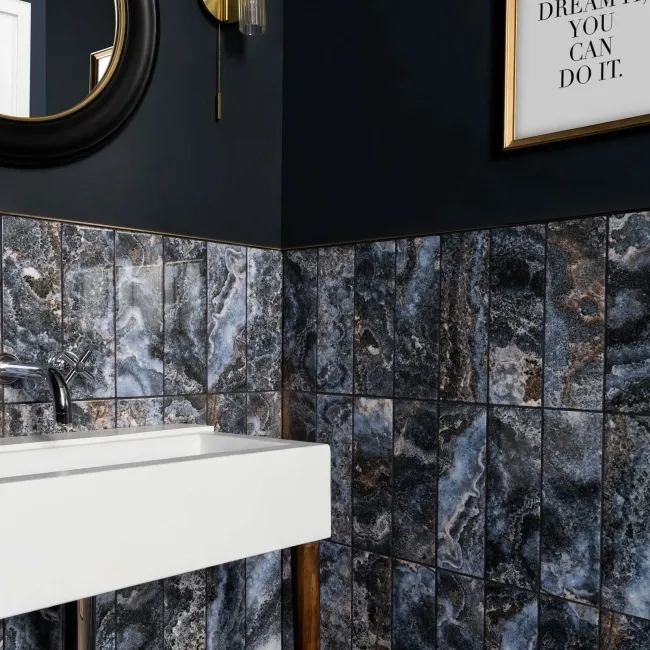 Passion Onyx Waves Blue Marble Effect Wall Tiles