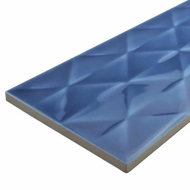 Ritz Petrol Blue Ceramic Decor Gloss Wall Brick Tiles