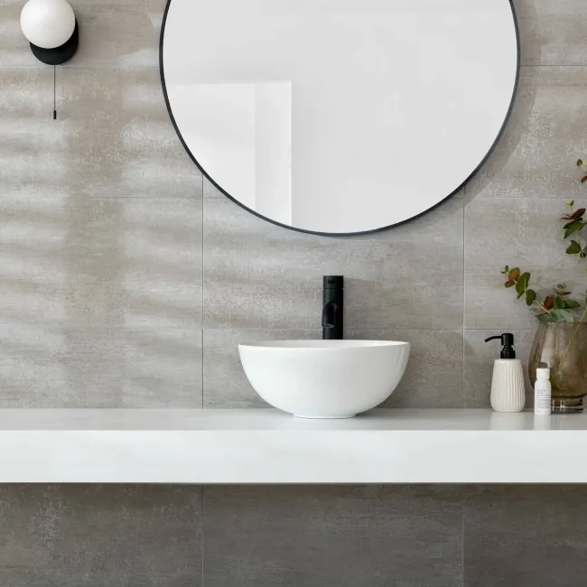 Genoa Grey Matt Concrete Effect Wall and Floor Tiles