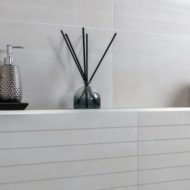 Genoa Ivory Matt Concrete Effect Wall and Floor Tiles