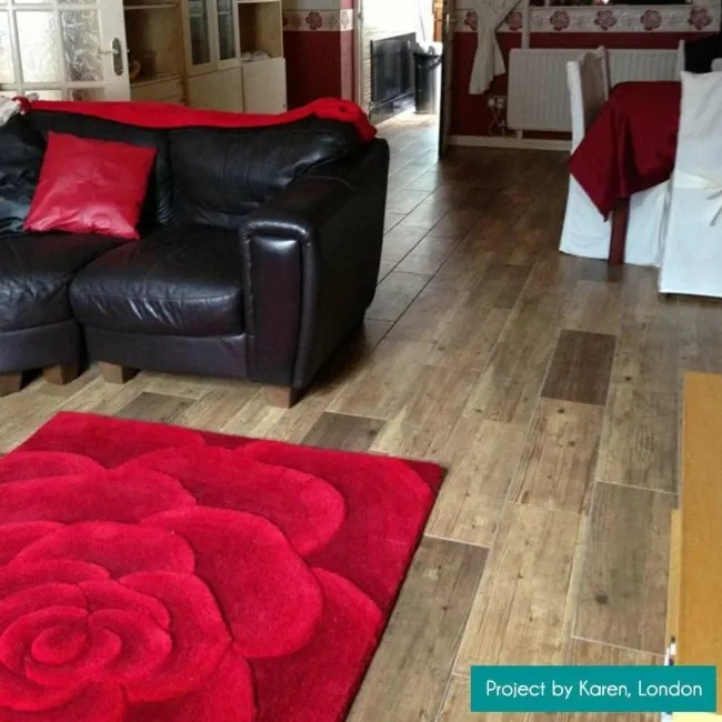 Rustic Oak Wood Effect Ceramic Floor Tiles