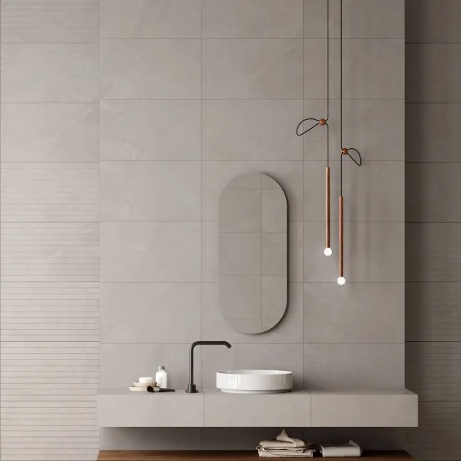 Seville Grey Matt Stone Effect Wall Tiles