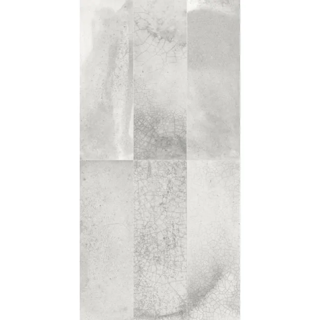 Raku Silver Grey Ceramic Brick Effect Wall Tiles