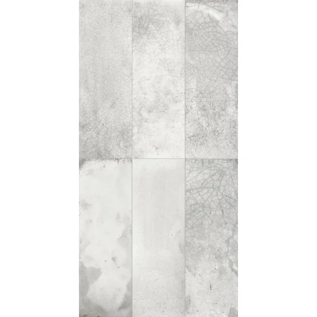 Raku Silver Grey Ceramic Brick Effect Wall Tiles