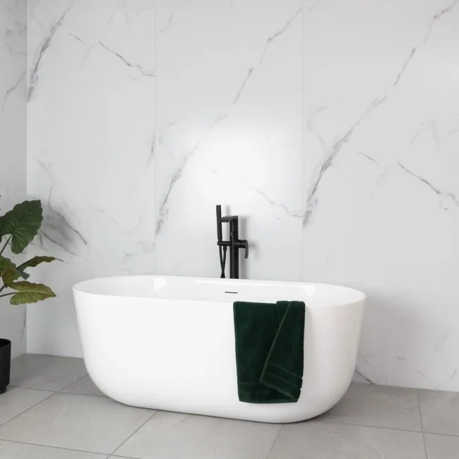 Trepanel Aqua Luxe® Carrara Marble Effect Embossed Satin SPC XXL Wall Panel