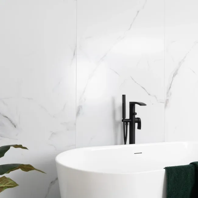 Trepanel Aqua Luxe® Carrara Marble Effect Embossed Satin SPC XXL Wall Panel