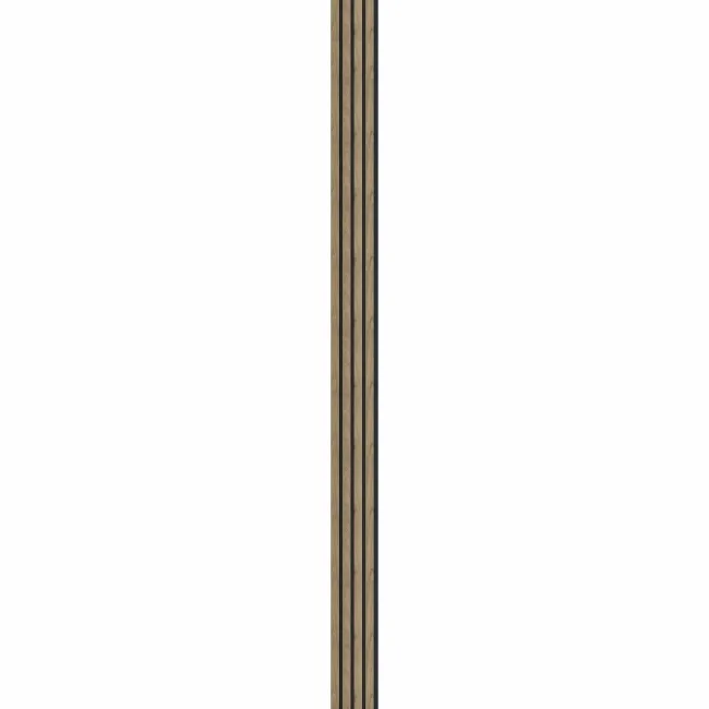 Trepanel Aqua 3D® Waterproof Smoked Oak Brown Wood Effect Slat Panels 3 Pack (Covers 1.39 SQM)