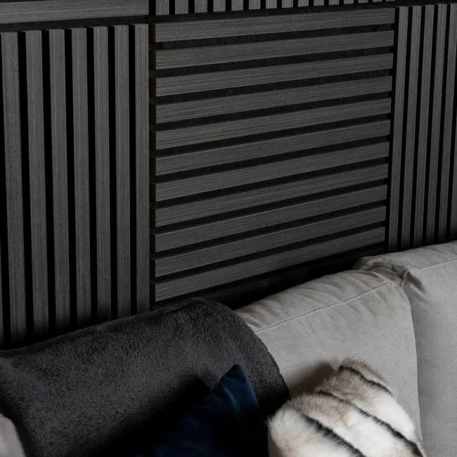 Trepanel® Noir Black Square Acoustic Wood Wall Panels