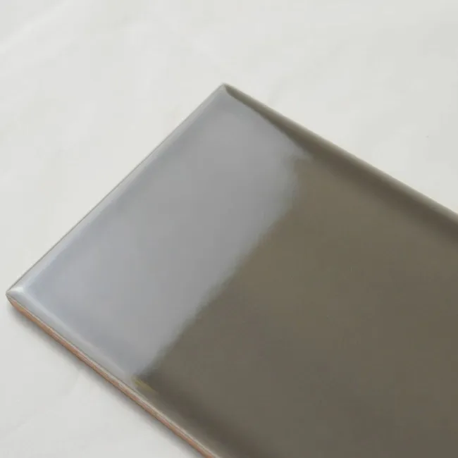 Aquarelle Gloss Umber Grey Brick Tiles