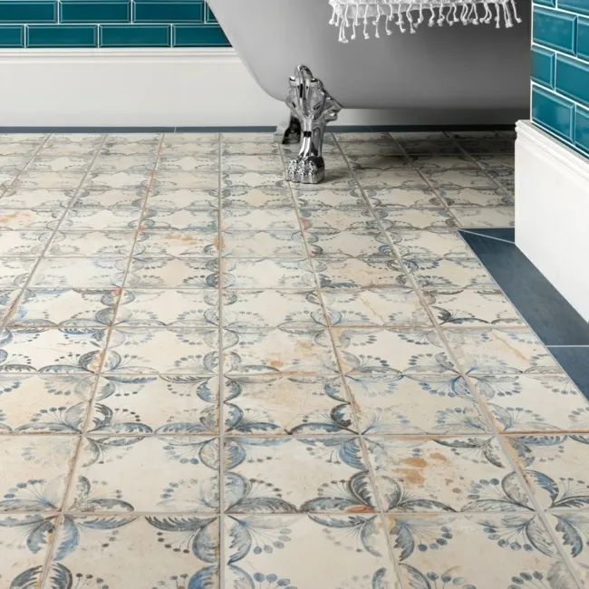 Vecchio Floreale Indigo Vintage Pattern Tiles