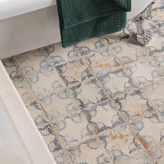 Vecchio Floreale Indigo Vintage Pattern Tiles