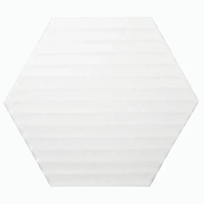 Carton White Gloss Hexagon Tiles