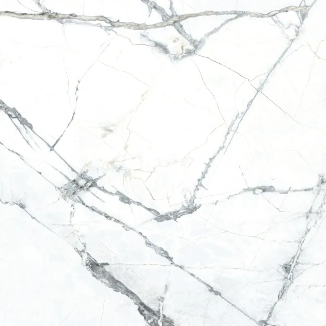 Olympia White Porcelain Marble Effect Polished Wall and Floor Tiles
