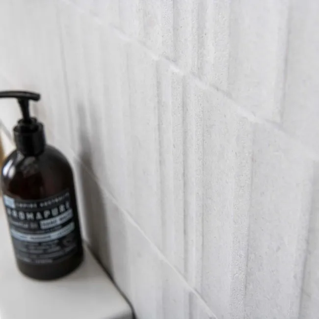 Dover Waves White Matt Stone Effect Wall Tiles