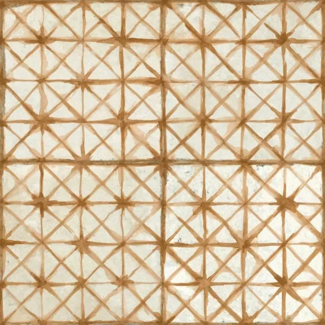 Crosshatch Sienna Orange Matt Patterned Wall and Floor Tiles