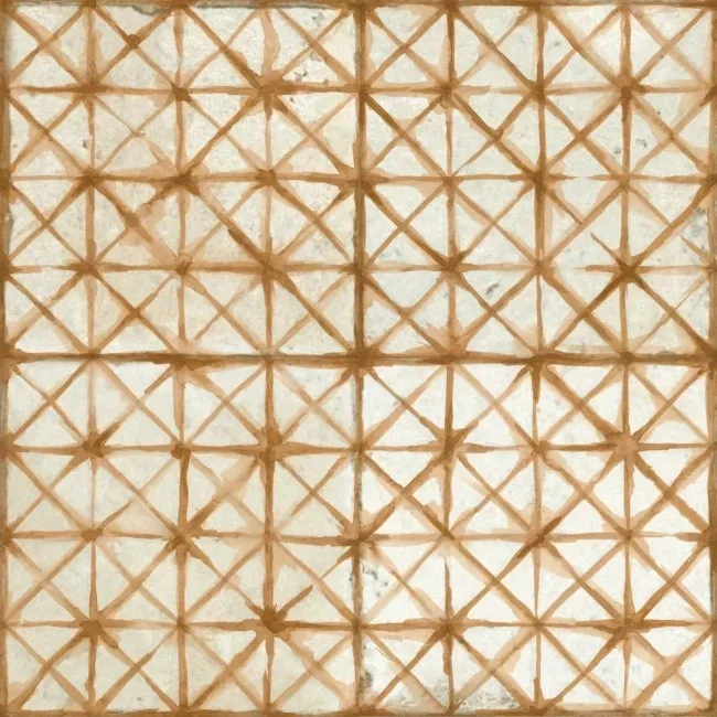 Crosshatch Sienna Orange Matt Patterned Wall and Floor Tiles