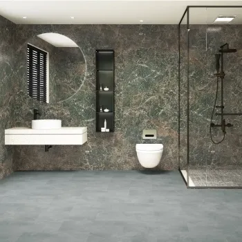 Trepanel Lux Mid Grey Stone Effect SPC Vinyl Flooring