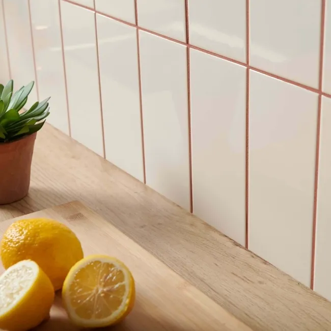 Marylebone Gloss Ivory Flat Cream Metro Tiles