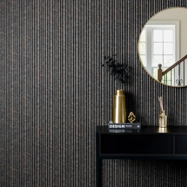 Trepanel Aqua 3D® Waterproof Dark Grey/Gold Marble Effect Grooved Wall Panel 3 Pack (Covers 0.87 SQM)