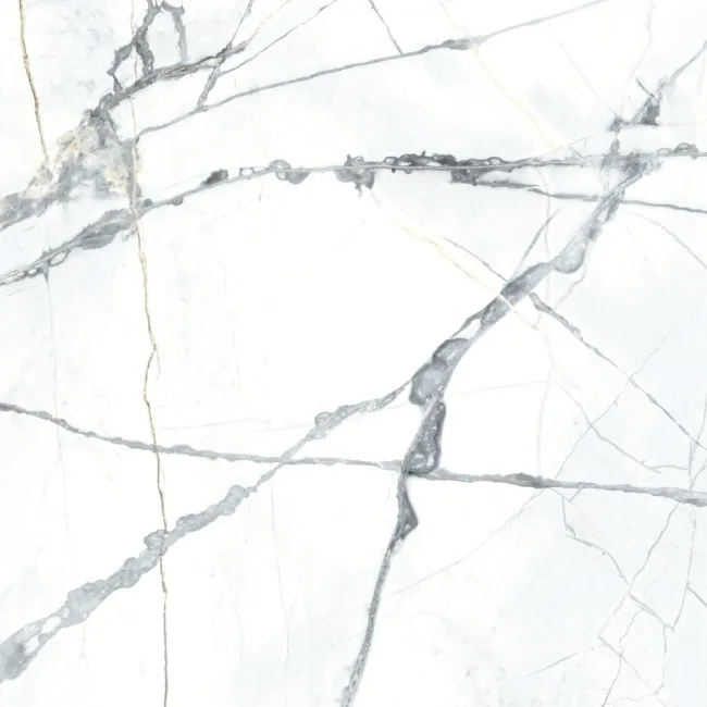 Olympia White Porcelain Marble Effect Polished Wall and Floor Tiles