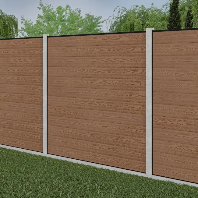LuxeLine® Teak Composite Fence Panel for Own Post 6ft