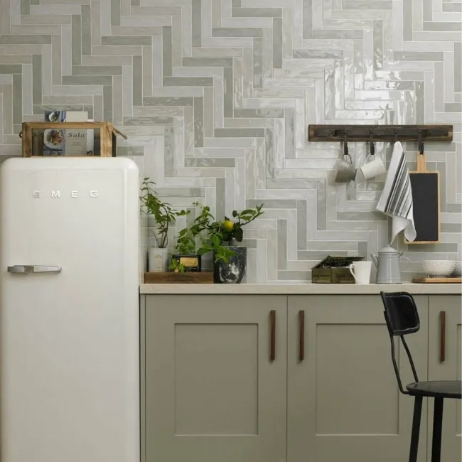 Moss Handcrafted Green Metro Tiles