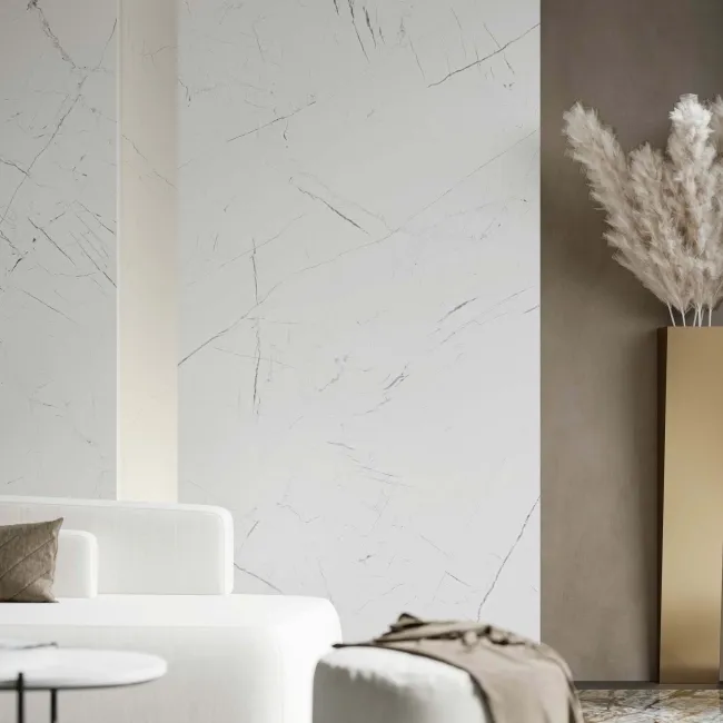 Eterna Marble White Marble Effect Wall and Floor Tiles