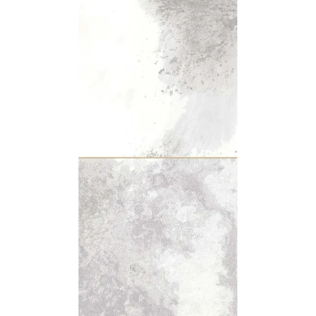 Raku Square Silver Grey Gloss Patterned Wall Tiles