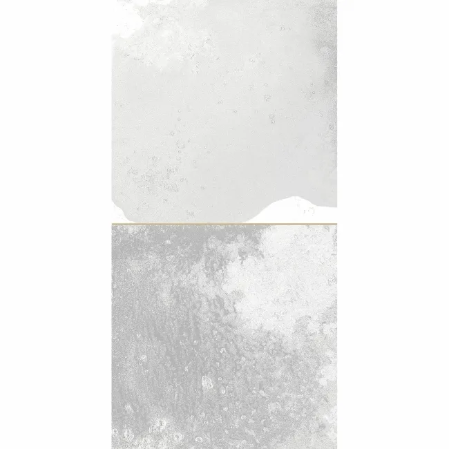 Raku Square Silver Grey Gloss Patterned Wall Tiles