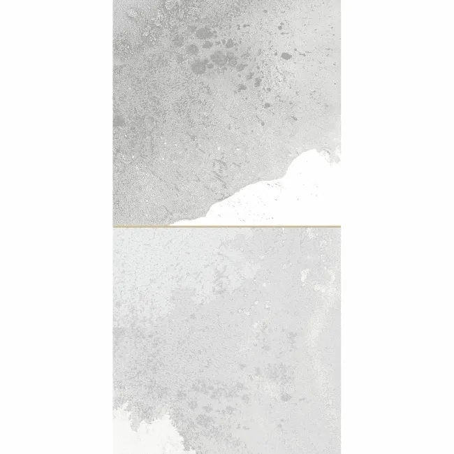 Raku Square Silver Grey Gloss Patterned Wall Tiles