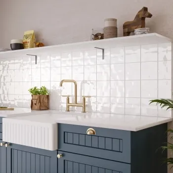 Bumpy Gloss White Wall 15x15 Tiles