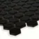 Pixel Black 23x23 Hexagon Gloss Mosaic Tiles'