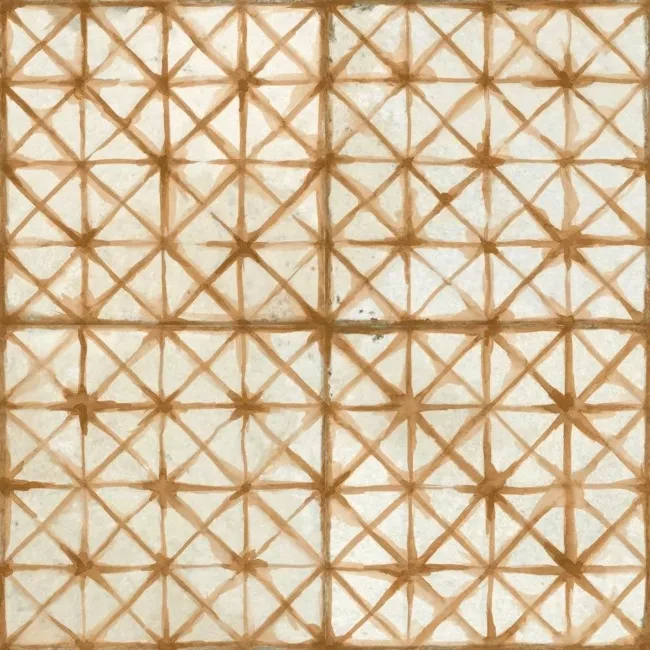 Crosshatch Sienna Orange Matt Patterned Wall and Floor Tiles