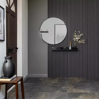 Trepanel® Hallway Grey Wall Panelling Kit with Mirror and Shelf 